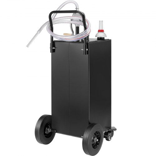 30 Gallon Fuel Caddy Gas Storage Tank 4 Wheels with Manuel Transfer