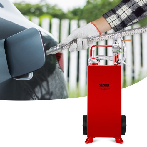 30 Gallon Fuel Caddy Fuel Storage Tank on 2 Wheels Portable Gas Caddy