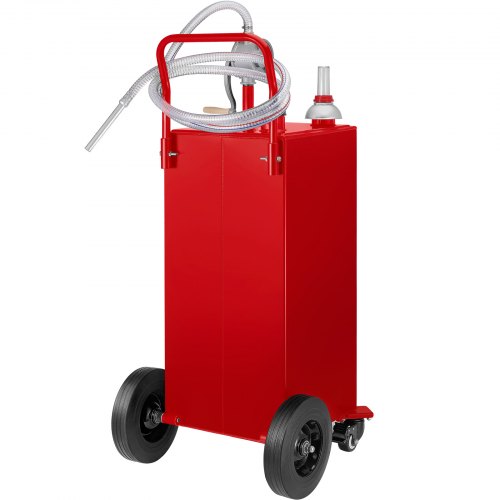 30 Gallon Fuel Caddy Gas Storage Tank 4 Wheels with Manuel Transfer