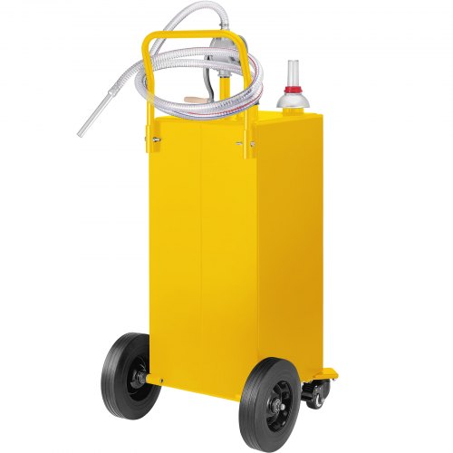30 Gallon Fuel Caddy Gas Storage Tank 4 Wheels with Manuel Transfer