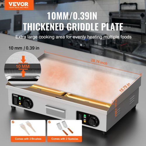 Commercial Electric Griddle 2800W Countertop Flat Top Grill 122572