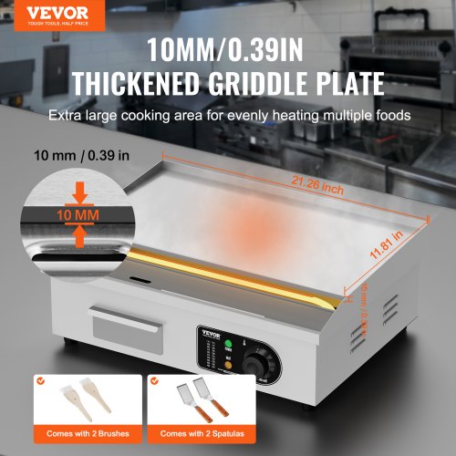 Commercial Electric Griddle 3200W Countertop Flat Top Grill 122572