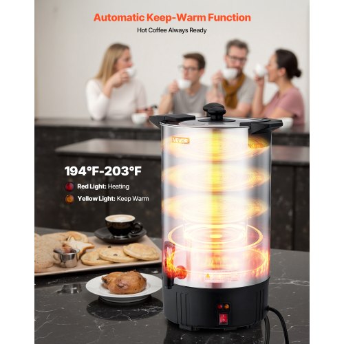 Commercial Coffee Urn 100 Cup 15 L Hot Beverage Dispenser with Dripless