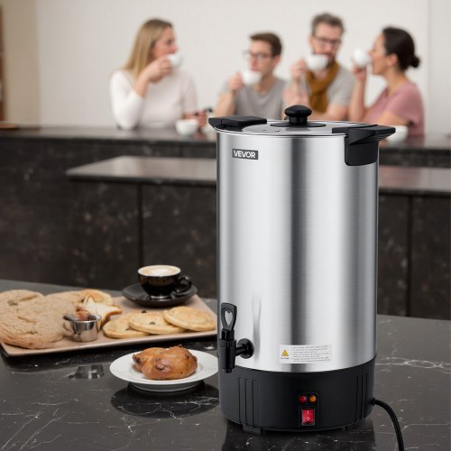 Commercial Coffee Urn 100 Cup 15 L Hot Beverage Dispenser with Dripless