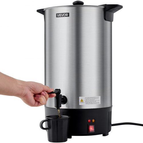 Commercial Coffee Urn 100 Cup 15 L Hot Beverage Dispenser with Dripless