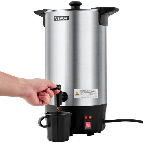 Commercial Coffee Urn 60 Cup 9 L Hot Beverage Dispenser with Dripless
