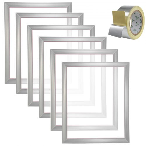 Screen Printing Kit 6 Pieces Aluminum Silk Screen Printing Frames