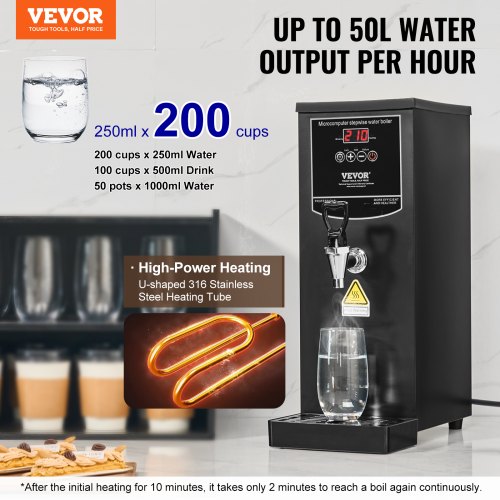 Commercial Water Boiler Electric Hot Water Dispenser with 316 Stainless