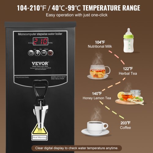 Commercial Water Boiler Electric Hot Water Dispenser with 316 Stainless