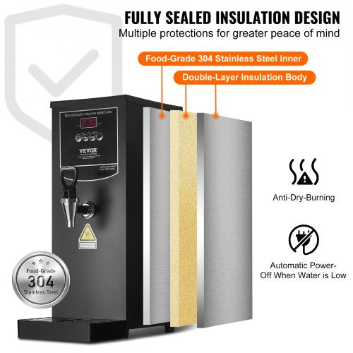 Commercial Water Boiler Electric Hot Water Dispenser with 316 Stainless