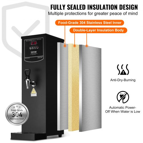 Commercial Water Boiler Electric Hot Water Dispenser with 316 Stainless