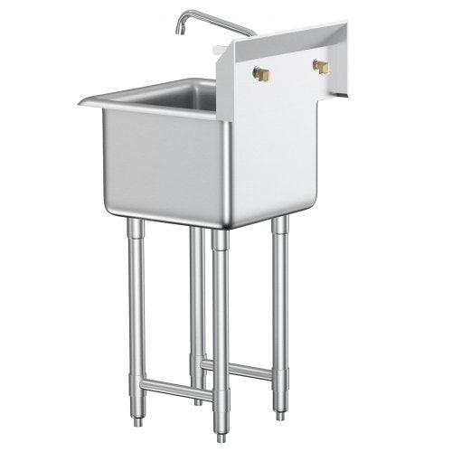 Stainless Steel Prep Utility Sink 1 Compartment Free Standing Small Include