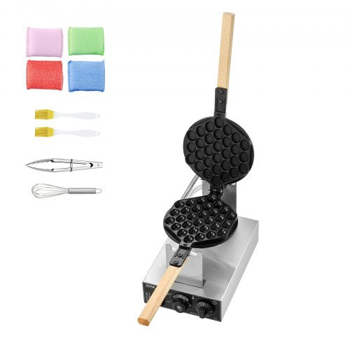 Commercial Bubble Waffle Maker 1400W Egg Pancake Baker Machine NonStick