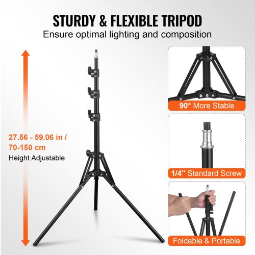 Softbox Lighting Kit 16 x 16 Professional Softbox with 45W LED Bulbs