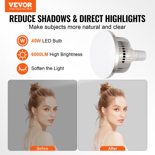 Softbox Lighting Kit 20 x 28 Professional Softbox with 45W 30006500K