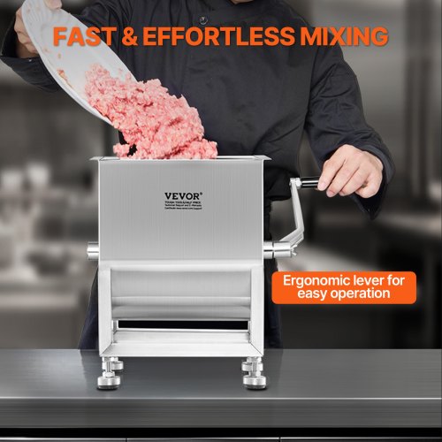 Manual Meat Mixer 15L Fixed Tank Meat Processing EquipmentMixing Maximum