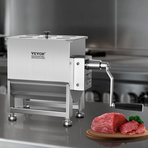 Manual Meat Mixer 30L Fixed Tank Meat Processing EquipmentMixing Max 30LBS