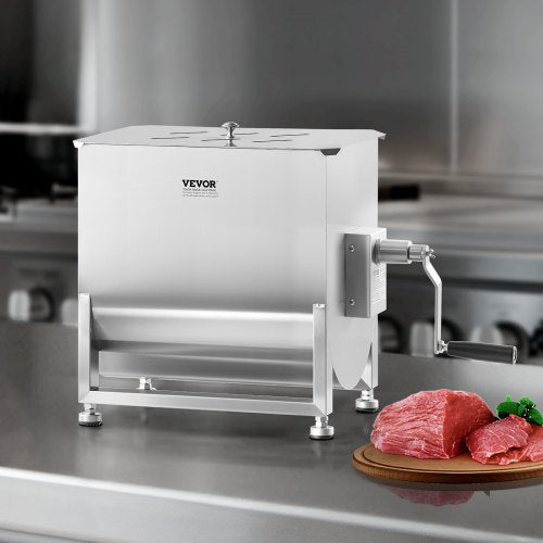 Manual Meat Mixer 80L Fixed Tank Meat Processing EquipmentMixing Max 80LBS