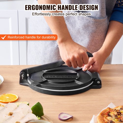 Tortilla Press 10 Inch Tortilla and Roti Maker Cast Iron Heavy Duty