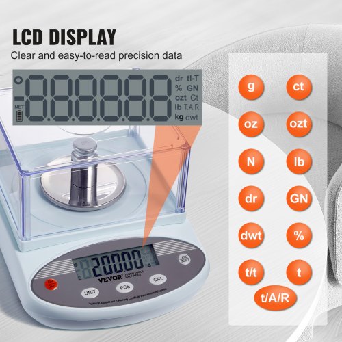 Analytical Balance 500 gram x 0001g Accuracy High Precision Lab Scale 13