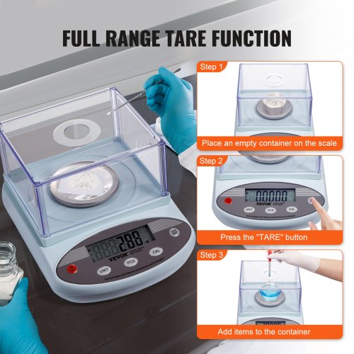 Analytical Balance 500 gram x 0001g Accuracy High Precision Lab Scale 13