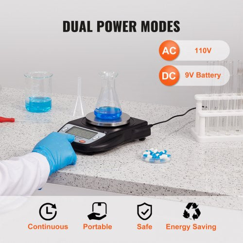 Analytical Balance 600g x 001g Accuracy High Precision Lab Scale 6 Units