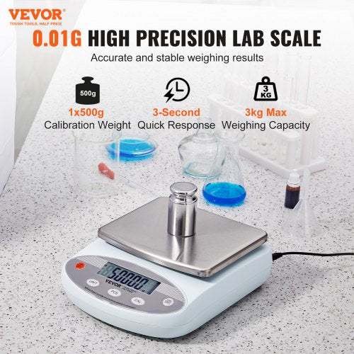 Analytical Balance 3000g x 001g Accuracy High Precision Lab Scale 13