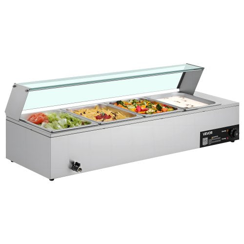 Commercial Food Warmer 1500W Electric Stainless Steel Steam Food Warmer 2
