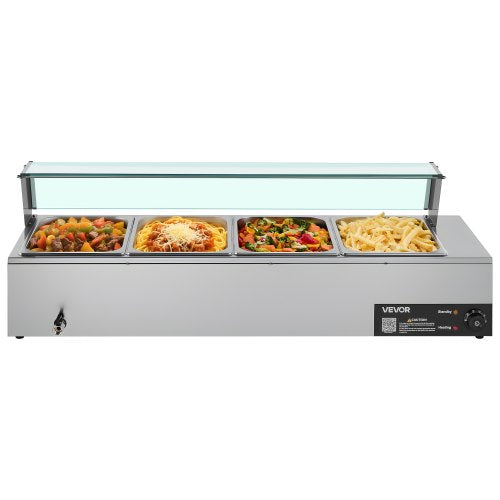Commercial Food Warmer 1500W Electric Stainless Steel Steam Food Warmer 2