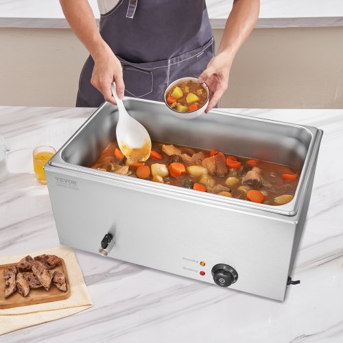 Commercial Electric Food Warmer Countertop Buffet 119Qt Pan Bain Marie – 18 L