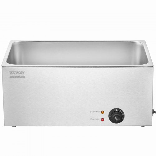 Commercial Food Warmer 19QT Bain Marie 1200W Electric Buffet Warmer Steam