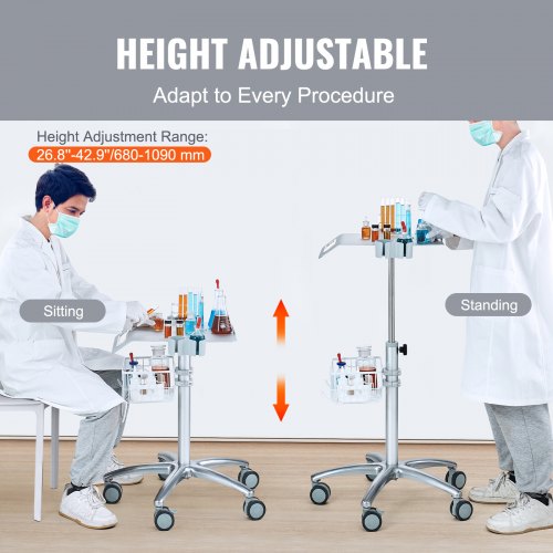 Medical Cart Salon Cart with Wheels Mobile Trolley Cart 26774291