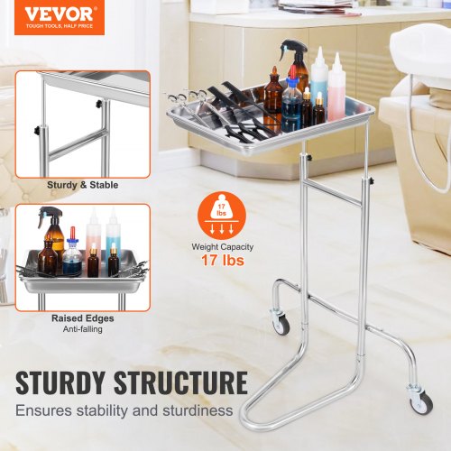 Stainless Steel Lab Carts Lab Utility Cart with Single Tray Mobile Medical