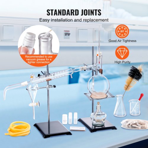Essential Oil Distillation Kit 500ml Distillation Apparatus 33 Boro Lab