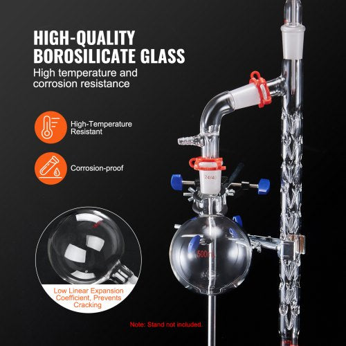 Lab Distillation Kit 33 Boro Lab Glassware Distillation Kit with 24 40
