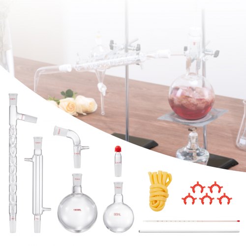 Lab Distillation Kit 33 Boro Lab Glassware Distillation Kit with 24 40
