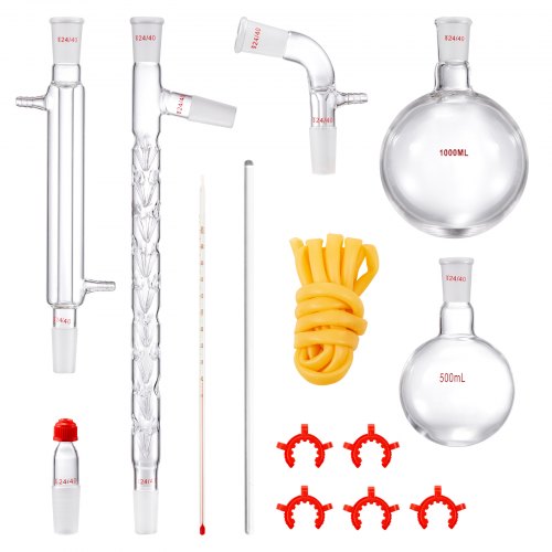 Lab Distillation Kit 33 Boro Lab Glassware Distillation Kit with 24 40