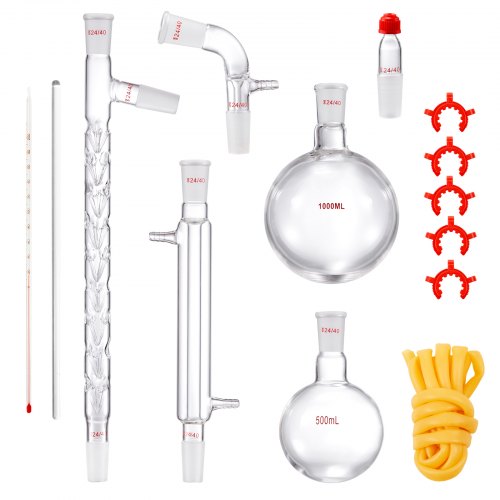 Lab Distillation Kit 33 Boro Lab Glassware Distillation Kit with 24 40