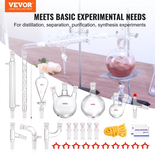 Lab Distillation Kit 33 Boro Lab Glassware Distillation Kit with 24 40