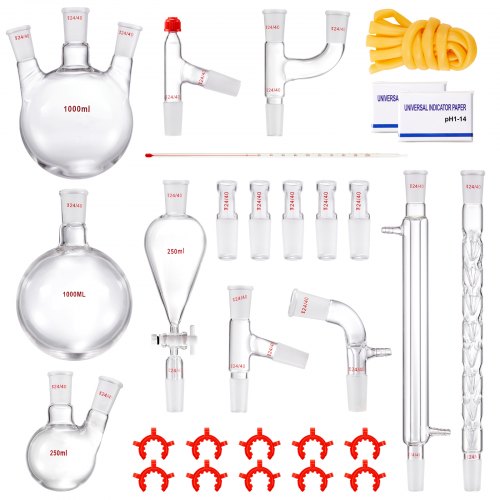 Lab Distillation Kit 33 Boro Lab Glassware Distillation Kit with 24 40