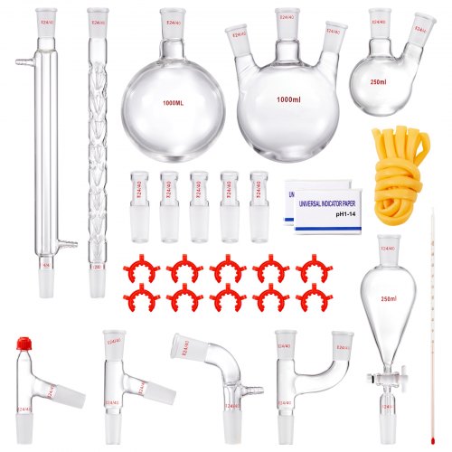 Lab Distillation Kit 33 Boro Lab Glassware Distillation Kit with 24 40