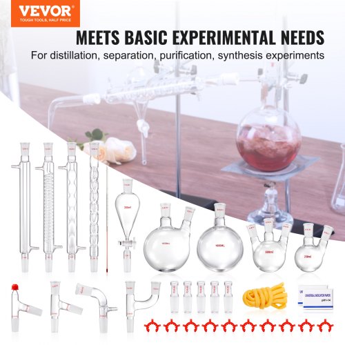 Lab Distillation Kit 33 Boro Lab Glassware Distillation Kit with 24 40