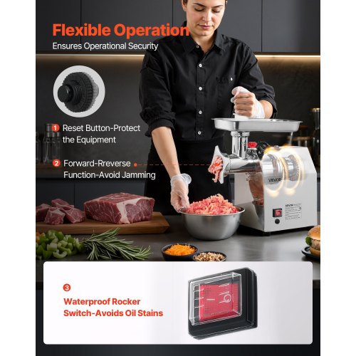 Commercial Electric Meat Grinder 7 lbsmin Capacity 12 Industrial Meat