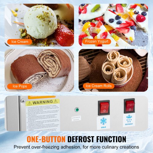 Fried Ice Cream Roll Machine 11 x 95 StirFried Ice Cream Pan Stainless