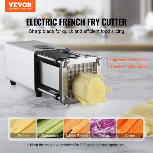 Electric French Fry Cutter Potato Slicer with 12Inch and 38Inch