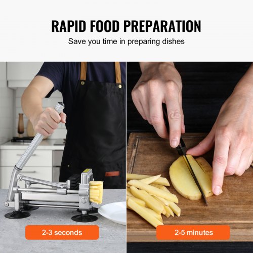 French Fry Cutter Potato Slicer with 12 38 14 Stainless Steel Blades
