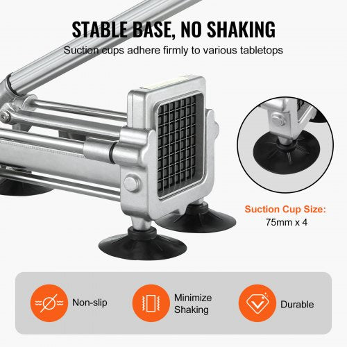 French Fry Cutter Potato Slicer with 12 38 14 Stainless Steel Blades