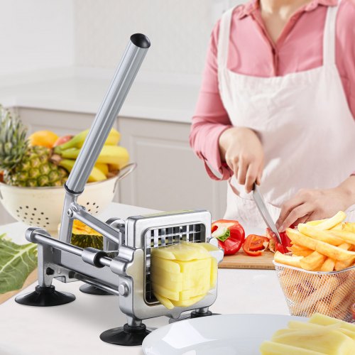 French Fry Cutter Potato Slicer with 12 38 14 Stainless Steel Blades