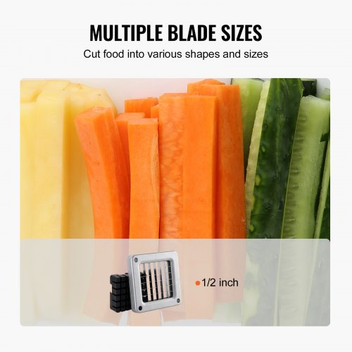French Fry Cutter Potato Slicer with 12Inch Stainless Steel Blade Manual 1