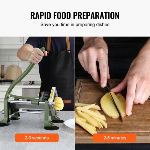 French Fry Cutter Potato Slicer with 12Inch Stainless Steel Blade Manual 1